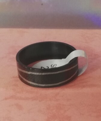 New Stainless Steel Infinity Circle Engraved Ring Size S Unisex