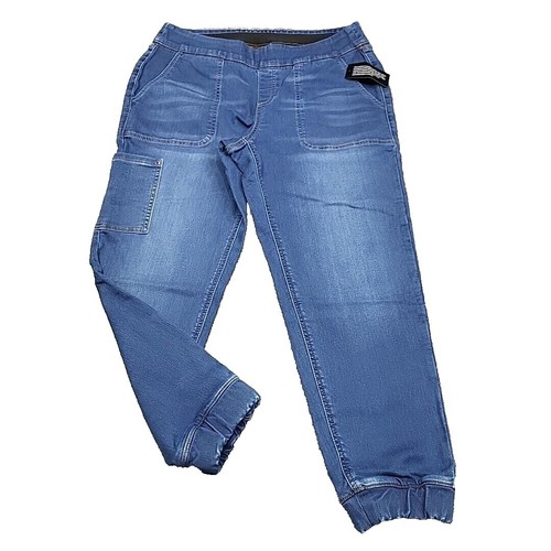 BLUE COUTURE Blue Denim PANTS -zipper -cotton/ spandex- Sz 36W