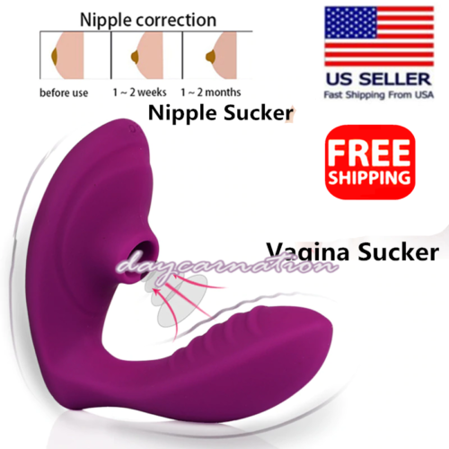 Clit-Sucking-Vibrator-G-spot-Dildo-Vibe-Sucker-Sex-toys-for-Women Waterproof- eBay picture