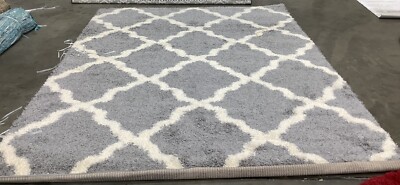 GREY / IVORY 8'-0'' x 10'-0'' Broken Thread Rug Reduced Price 1172677866 SGD257G-8