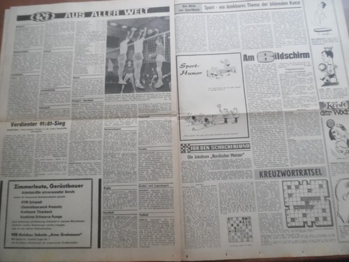 DEUTSCHES SPORTECHO 8. November 1969 Sparwasser Hengstparade-Redefin Kunstrad-WM - 第 4/5 張圖片
