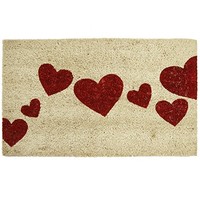 Rubber-cal red Hearts Coir Entrance Mat, 18 X 30-inch, New, Free Shipping on sale Rubber-cal red Hearts Coir Entrance Mat, 18 X 30-inch, New, Free Shipping on sale