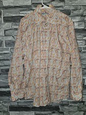 Alan Flusser Multicolor Long Sleeve Paisley Button Up Shirt. Men's - Size L