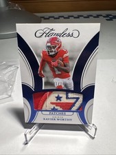 2025 Panini Flawless Xavier Worthy Patches Emblem 1/10 Jersey Match