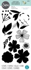 Sizzix Layered Clear Stamps By Lisa Jones-Blossoms Pack of 1 