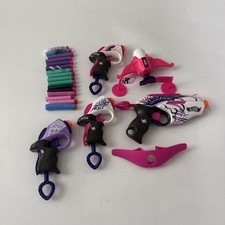 Lot of Nerf Rebelle Blaster Guns with Darts and Accessories Toys