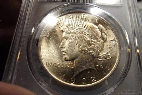 1922-P Silver Peace Dollar PCGS MS62 Looks near GEM!!!   PQ