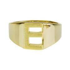 Matte Metal Initial Ring