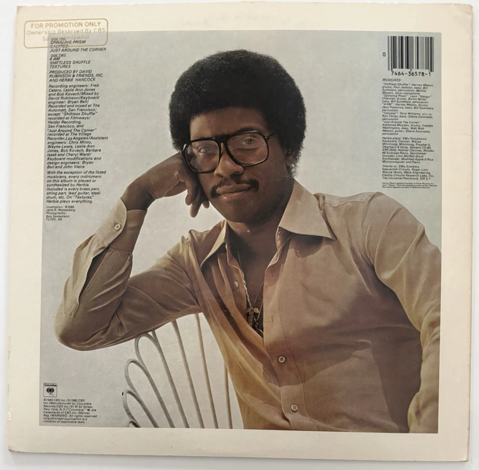 Herbie Hancock Mr. Hands Promotional Demo Vinyl Record Album Columbia JC 36578 Foto 2 de 4