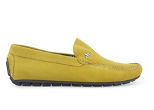 Melluso Mocassino car shoe in camoscio giallo ocra u16017q