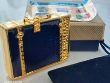 Estee Lauder World Traveler Luggage Powder Compact MINT COND. 2003 VINTAGE
