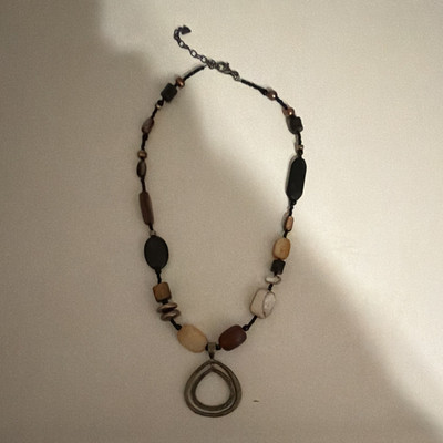Silpada necklace Sterling Silver, Brass, pearls , horn and shells.
