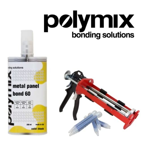  Metal Panel Bond 60 Adhesive 200ml Cartridge & Two Application Mixing Nozzles 
