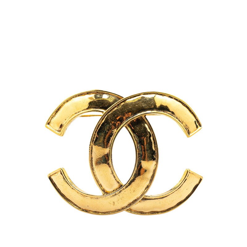 Vintage Chanel Coco Mark Gold Plated Brooch 779318