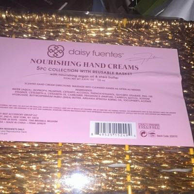 Daisy Fuentes Nourishing Hand Creams 5pc Set Basket Argan/Shea 5 fl oz