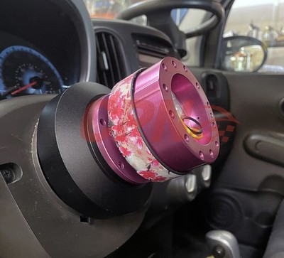 NRG 2.0 Steering Wheel Quick Release 6 Bolt - Pink / Sakura Ring