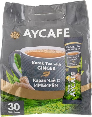 Aycafe Karak Tea with Ginger 30 Sachets   Instant Karak Chai with Ginger