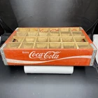 Vintage 1972 Coca Cola Wood Bottle Crate Carrier Chattanooga TN 24 Bottle Case