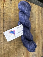 Claudia Hand Paint 100% Silk Lace Yarn 1100 Yds Antique Jeans Blueish Purple