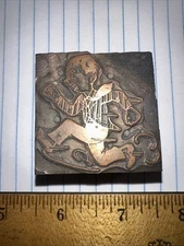 Print Block ( Man Running Fast ) Copper Face