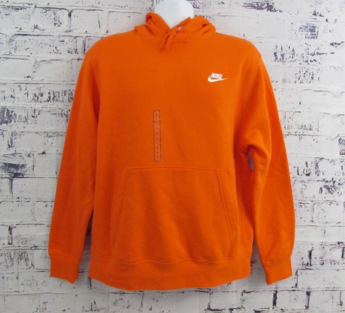 Nike Men's Sportswear Club Fleece Pullover Hoodie Size Large Orange BV2654-819