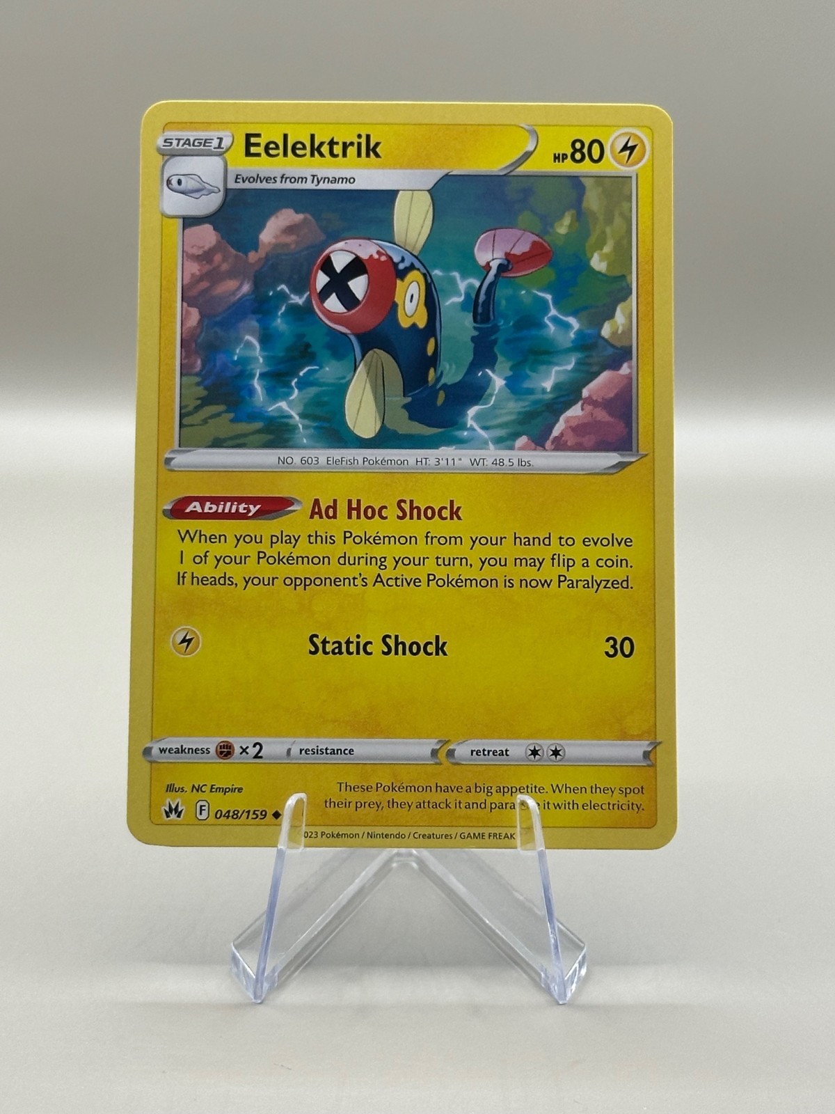 EELEKTRIK #048/159 POKEMON Crown Zenith (Uncommon, NM) ENGLISH