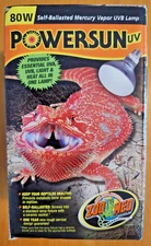 Zoo Med PowerSun Mercury Vapor UVB  Self Ballasted 80W Lamp (0125) NEW