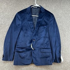 NWT Alfani Men's Blazer Size 40R Blue Two Button Collared Slim Fit