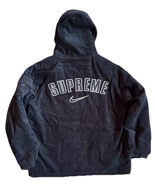 Nike x Supreme Arc Corduroy Hooded Jacket Black SS22 DM1772-010
