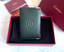 Cartier Must De Cartier 6CC Card Holder Green Calfskin Leather Wallet Luxury