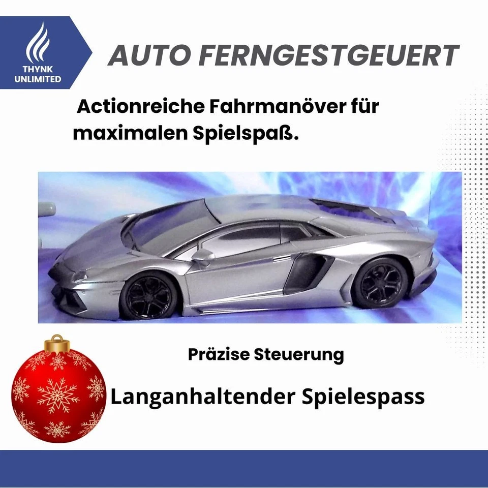 RC Ferngesteuertes Auto 1:24 – McLaren / Mercedes / Lamborghini Modellauto – - Bild 2 von 4