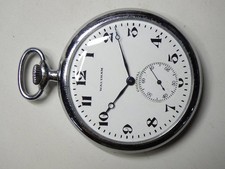 Orologio da tasca manuale Waltham quadrante bianco quadrante secondario vintage