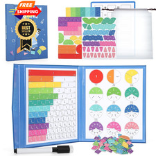 Magnetic Fraction Educational Puzzle, Tiles and Circles,...