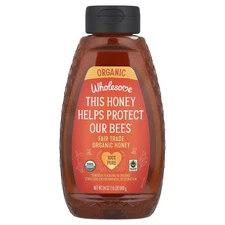 Wholesome Sweeteners Inc  Organic Honey 24 oz 680 g Fair Trade, Gluten-Free,