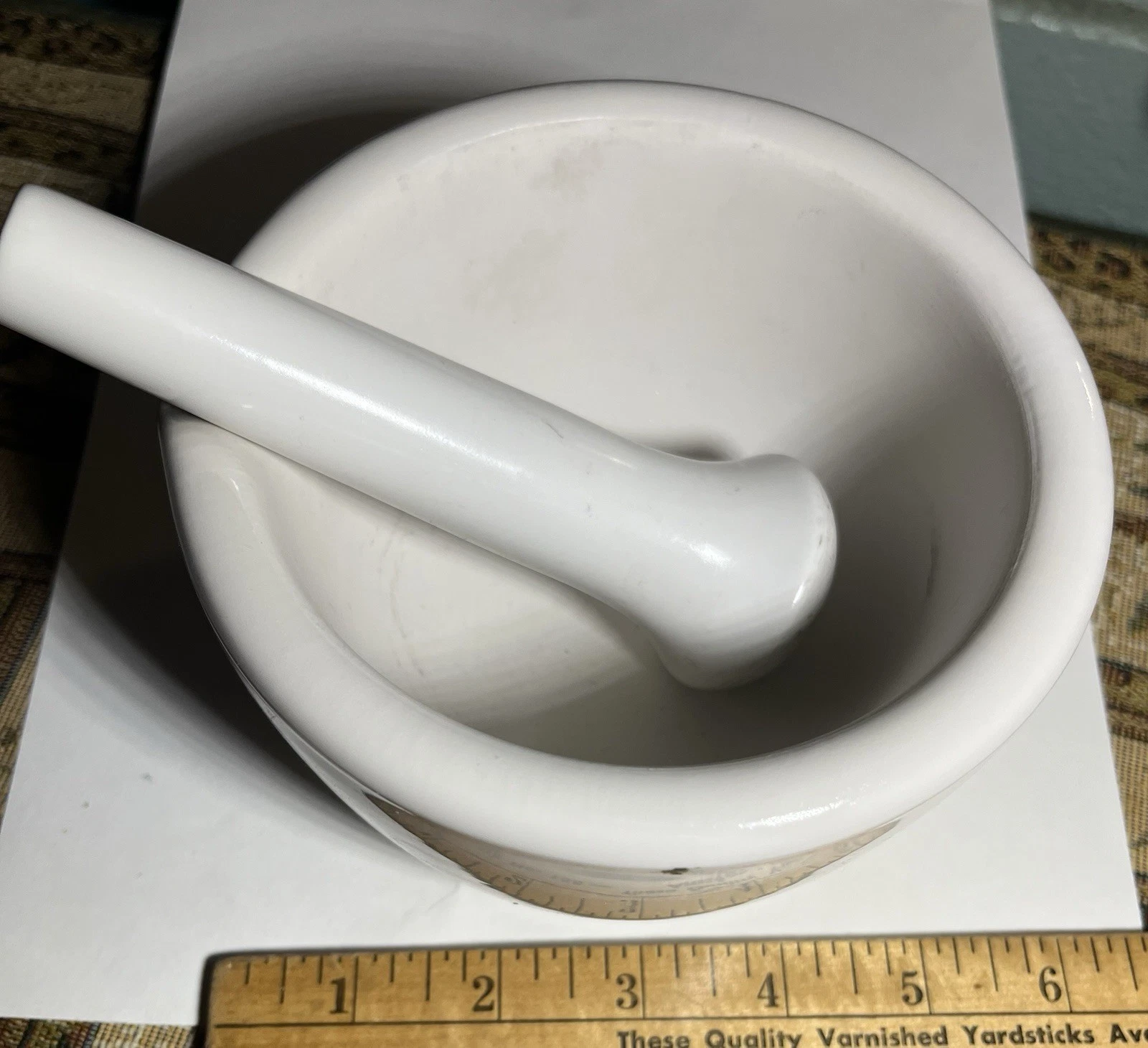 Coors Vintage Porcelain Mortar and Pestle Set