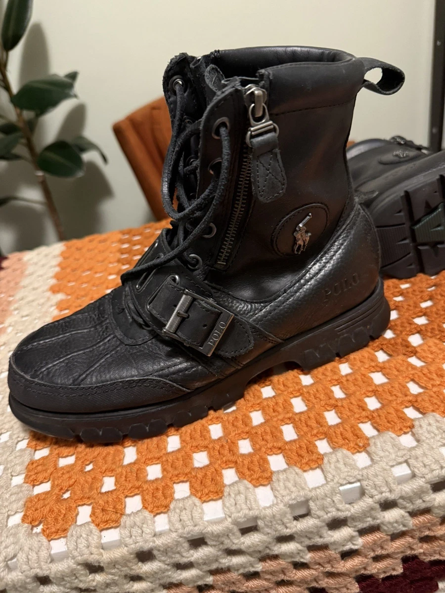 Polo Ralph Lauren Men's Lace Up Boots with Upper Leather for Sale