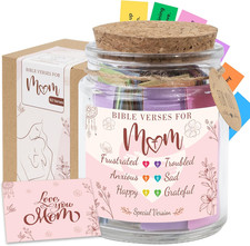 Bible Verse Jar for Mom   92 Color-Coded Bible Verse, Birthday Gifts for Mom, Ch