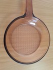 Corning Visions Ware Amber Glass 7" Waffle Bottom Skillet Pan Excellent Conditio — photo 3