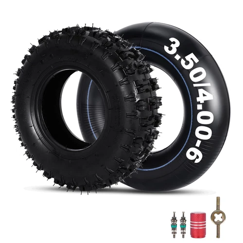 4.10-6 Tire Go Kart Wheels and Tires Set 4.10/3.50-6 Tire and Inner Tube for ... - Picture 1 of 6