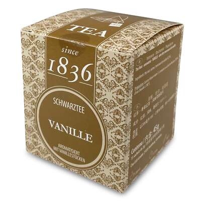 1836 Tea Vanille Schwarztee - 15 Pyramidenbeutel - Teebeutel (151,11  /kg)