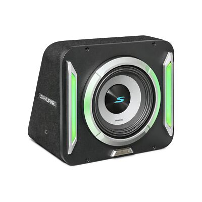 Alpine S2-SB8 S-Series 8'' Preloaded Subwoofer Wedge Enclosure - RGB Lighting