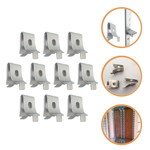 2er Set Edelstahl Trennwandwinkel Metall Regalträger Clips - Bild 6 von 9
