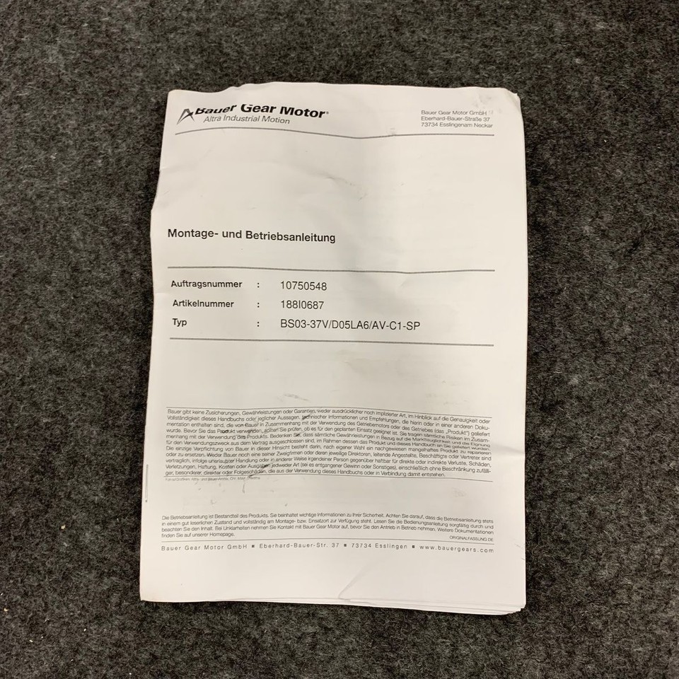 JBT BS0337V/D05LA6/AVC1SP Gear Motor, 850/1020RPM, 75 Ratio* eBay