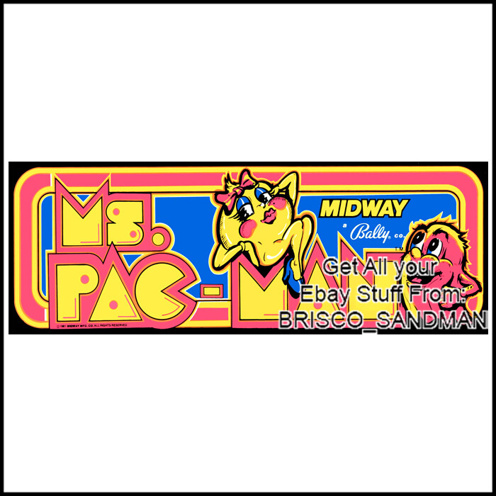 MS PAC-MAN Retro Fridge Magnet 80s Arcade Gaming Marquee Decor