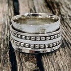 Beautiful 925 Sterling Silver Spinner Ring Handmade Gift christmas A-407