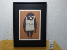 Banksy "Ridi ora, ma un giorno saremo in carica" Riproduzione Litografia