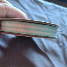 Stampin Up Retired POOL PARTY Striped Grosgrain RIBBON 10 yards 3/8" NEW RARE