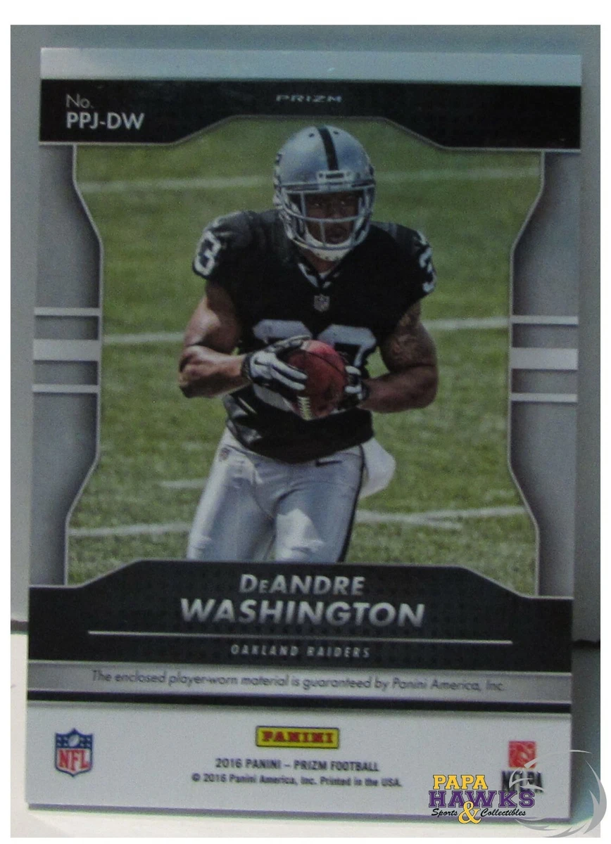 2016 Panini Prizm DEANDRE WASHINGTON Jersey Oakland Raiders