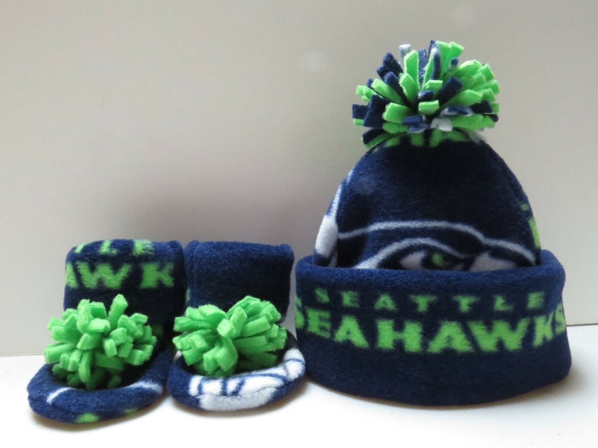 Crochet Seahawks Beanie Hat SEAHAWKS BABY HAT HANDMADE Newborn
