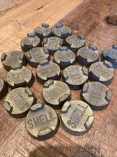 1 Vintage RARE Solid Brass SHELL Oil Gas Can ...